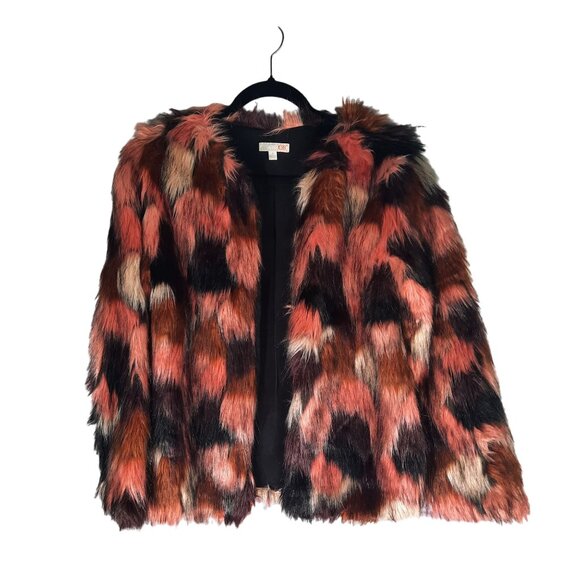 Gianni Bini Faux Fur Multicolor Jacket - Picture 4 of 7